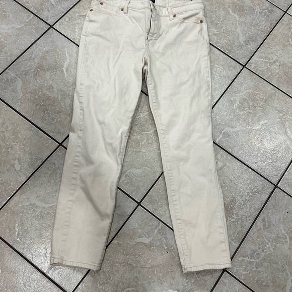 Talbots Off-White Ankle Jeans Size 10 - Picture 1 of 6
